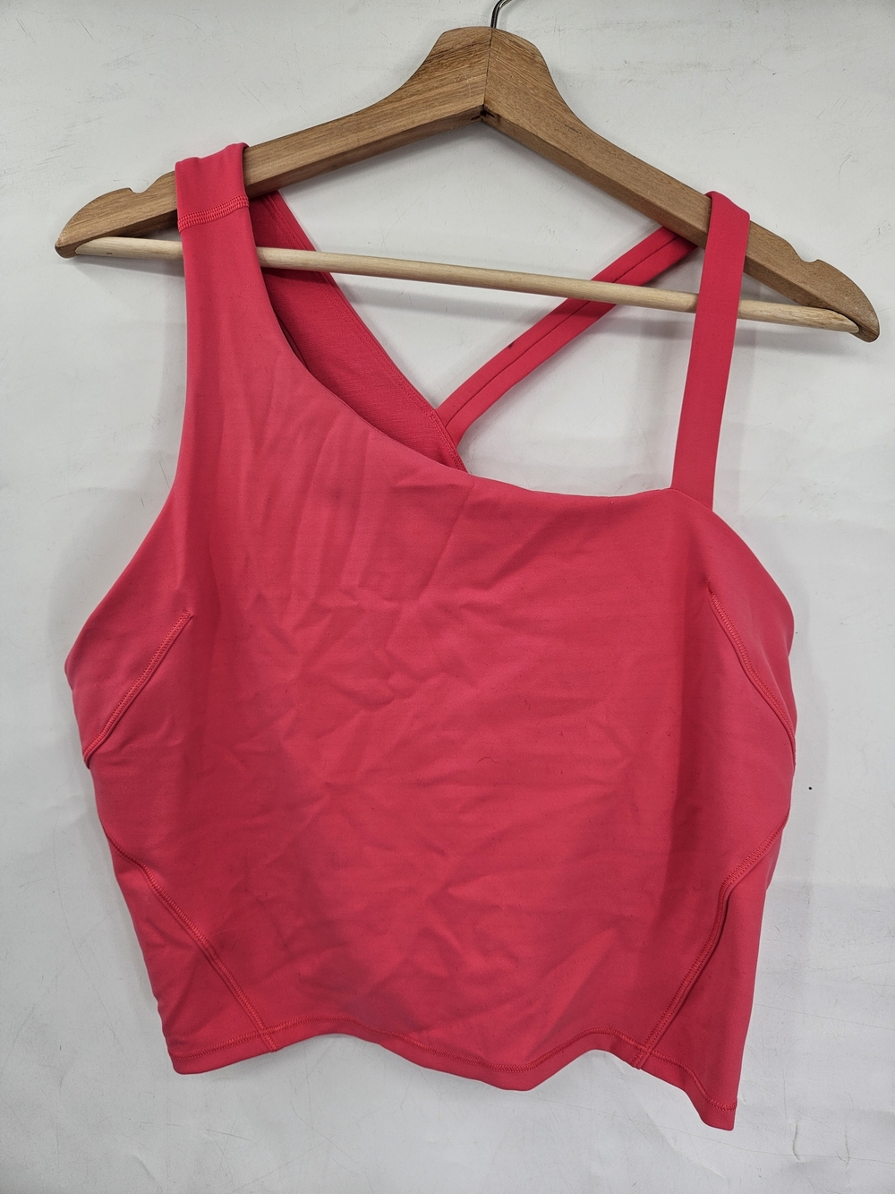 lululemon athletica Hot Pink Asymmetric Strappy Crop Top
